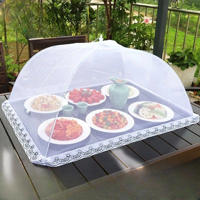 Foldable Food Cover Fly Anti Mosquito Pop-Up Food Cover Umbrella 