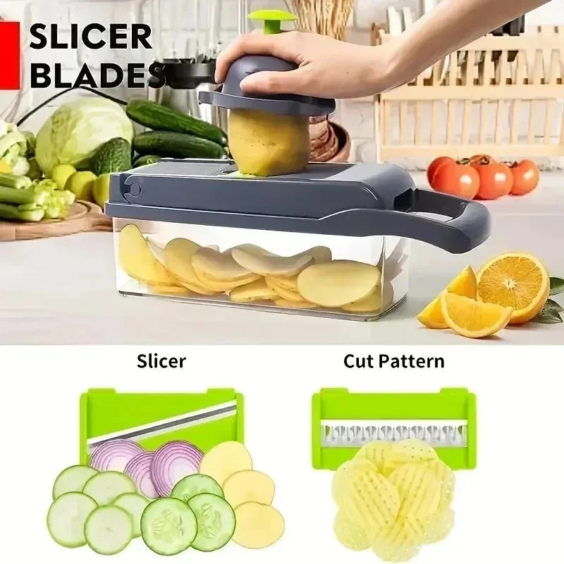 1416 in 1 Vegetable Chopper Handle Food Grate Food Chopper