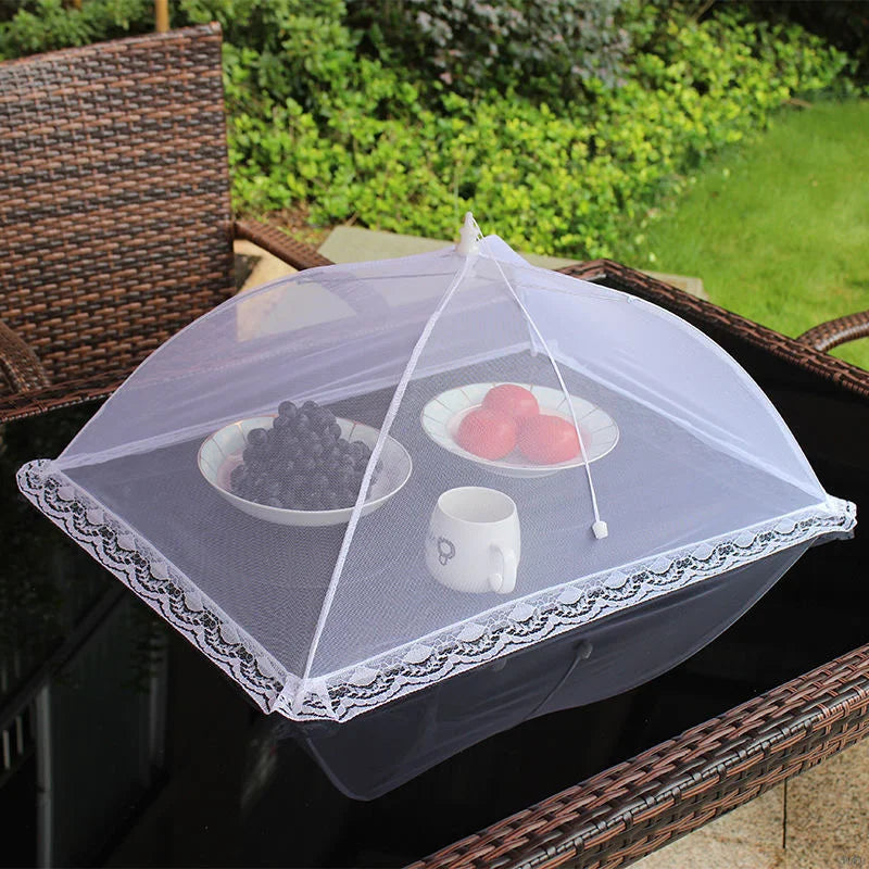 Foldable Food Cover Fly Anti Mosquito Pop-Up Food Cover Umbrella 