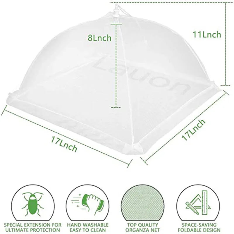 Foldable Food Cover Fly Anti Mosquito Pop-Up Food Cover Umbrella 