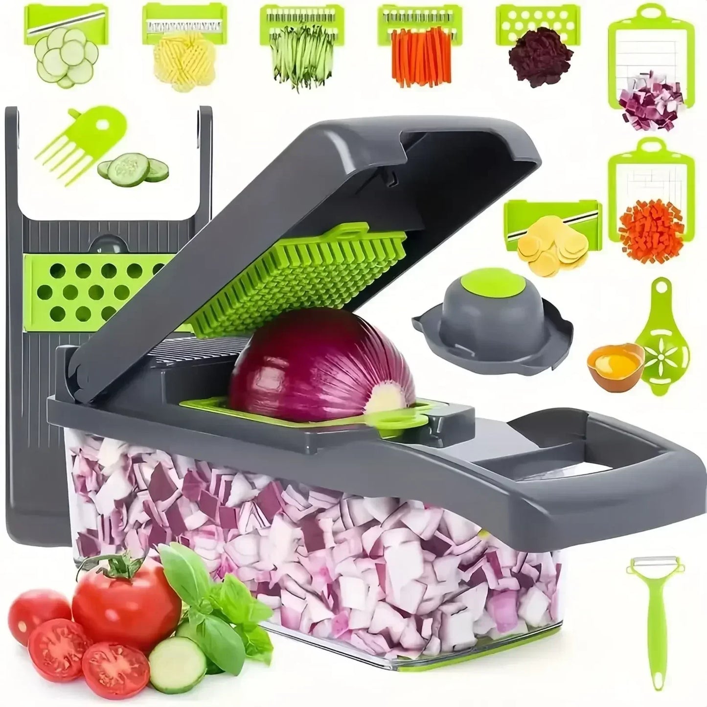 1416 in 1 Vegetable Chopper Handle Food Grate Food Chopper