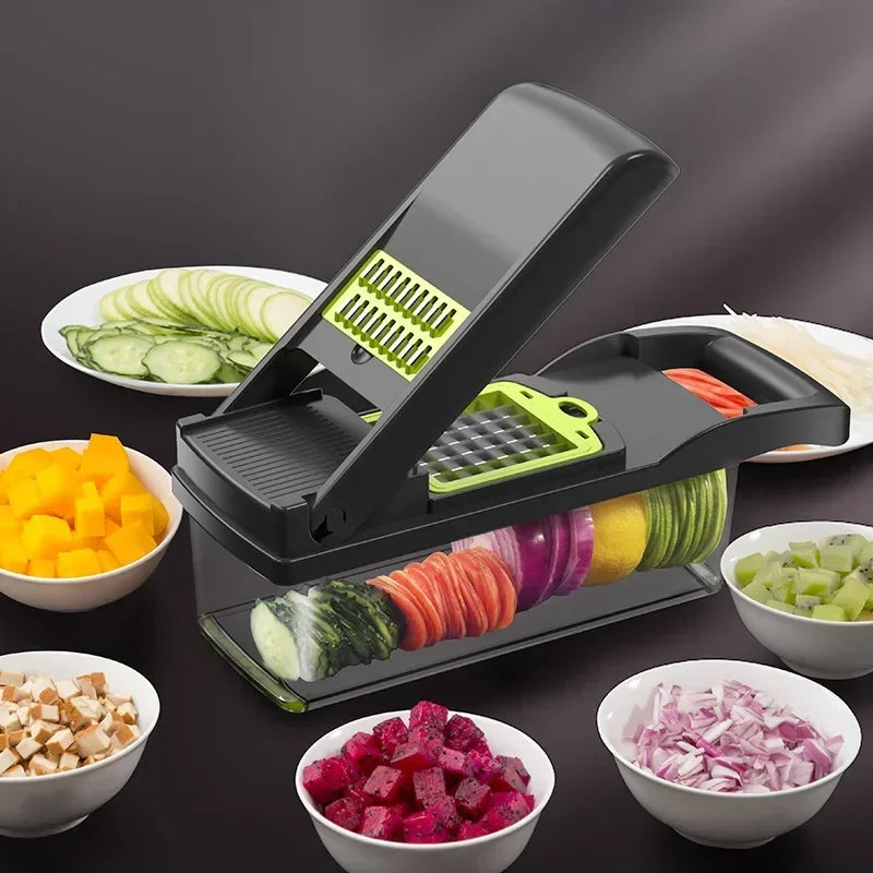 1416 in 1 Vegetable Chopper Handle Food Grate Food Chopper